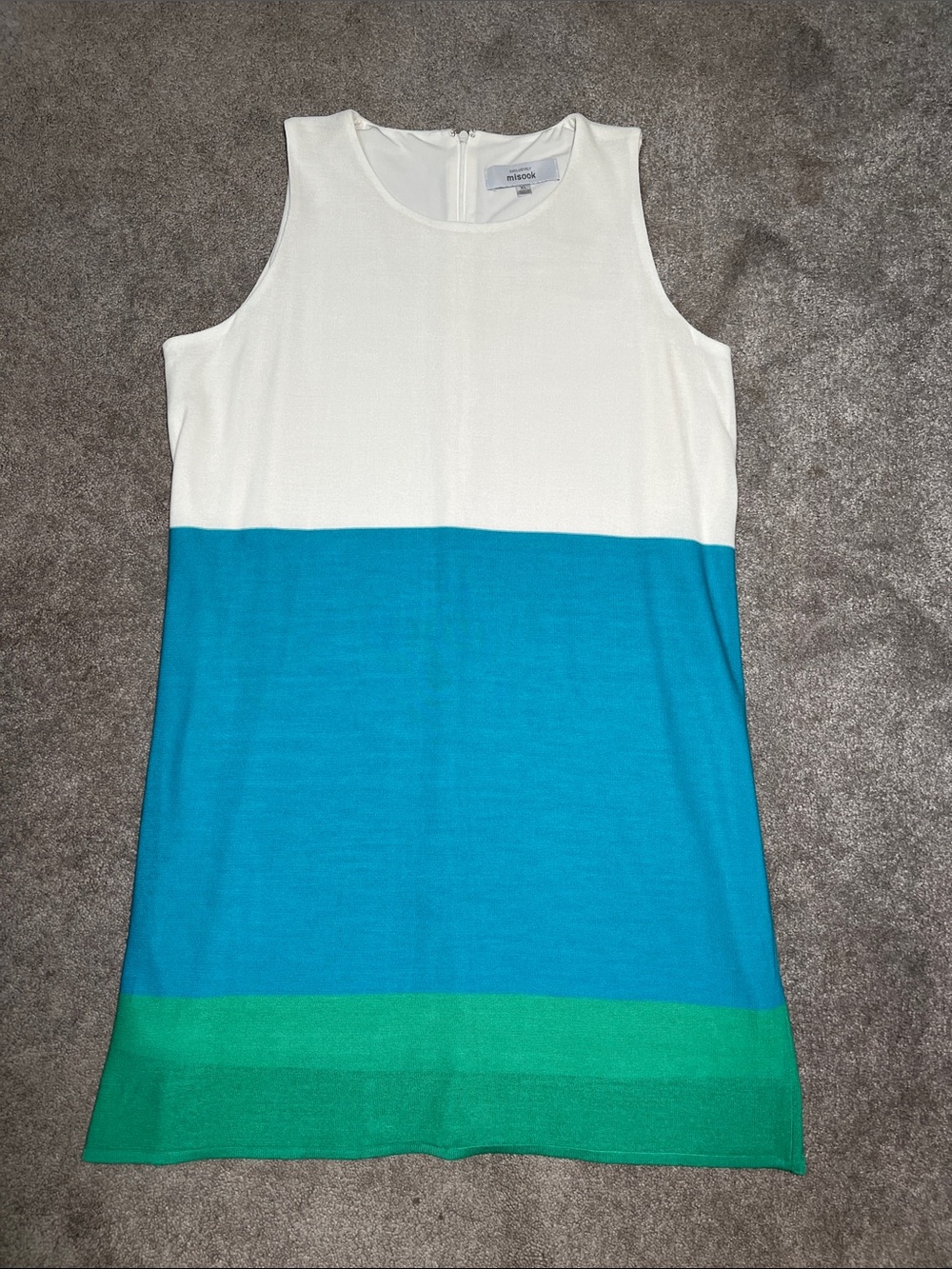 Misook Colorblock Shift Striped Sleeveless Dress size XL